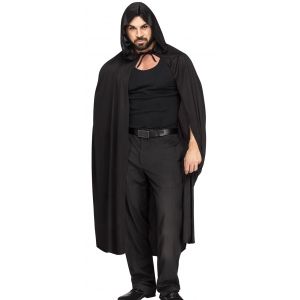 Black Hooded Cape - Halloween Costume Capes